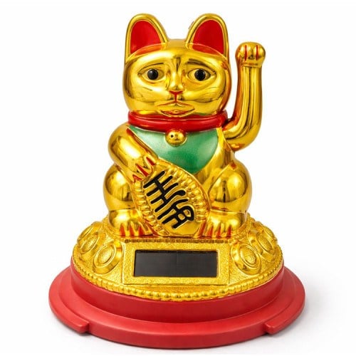 Güneş Enerjili Pati Salayan Şans Kedisi ( Maneki Neko )