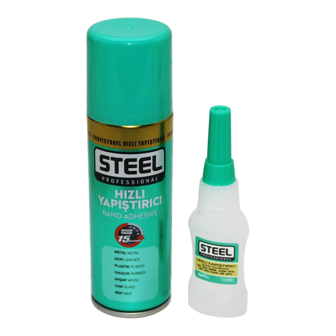 Hızlı Yapıştırıcı Seti - Aktivatör Spreyli - 100 ml ve 20 gr