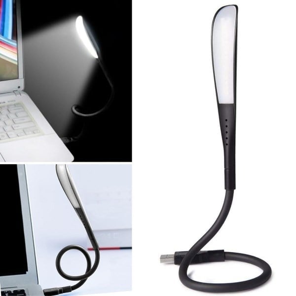 Kompakt USB Siyah 14 Ledli 3 Kademeli Dokunmatik Okuma Lambası