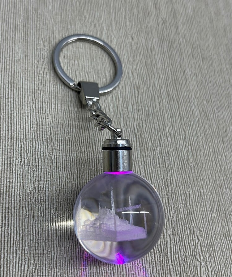 Ledli Sultanahmet Tasarımı Kristal Anahtarlık