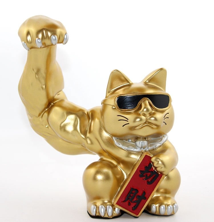 Polyester Şanslı Kedi Figürü Model 3