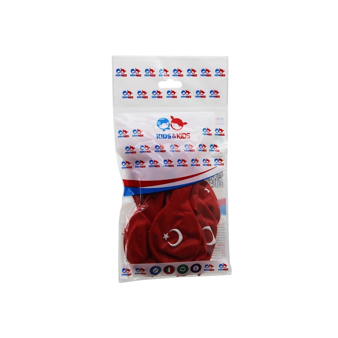 Türk Bayrağı Desenli Balon - 10'lu Paket