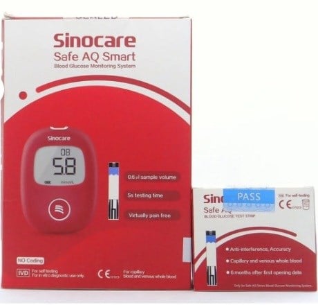 sinocare Safe AQ Smart Glukoz Ölçüm Cihazı  + 50 Sinocare Strip