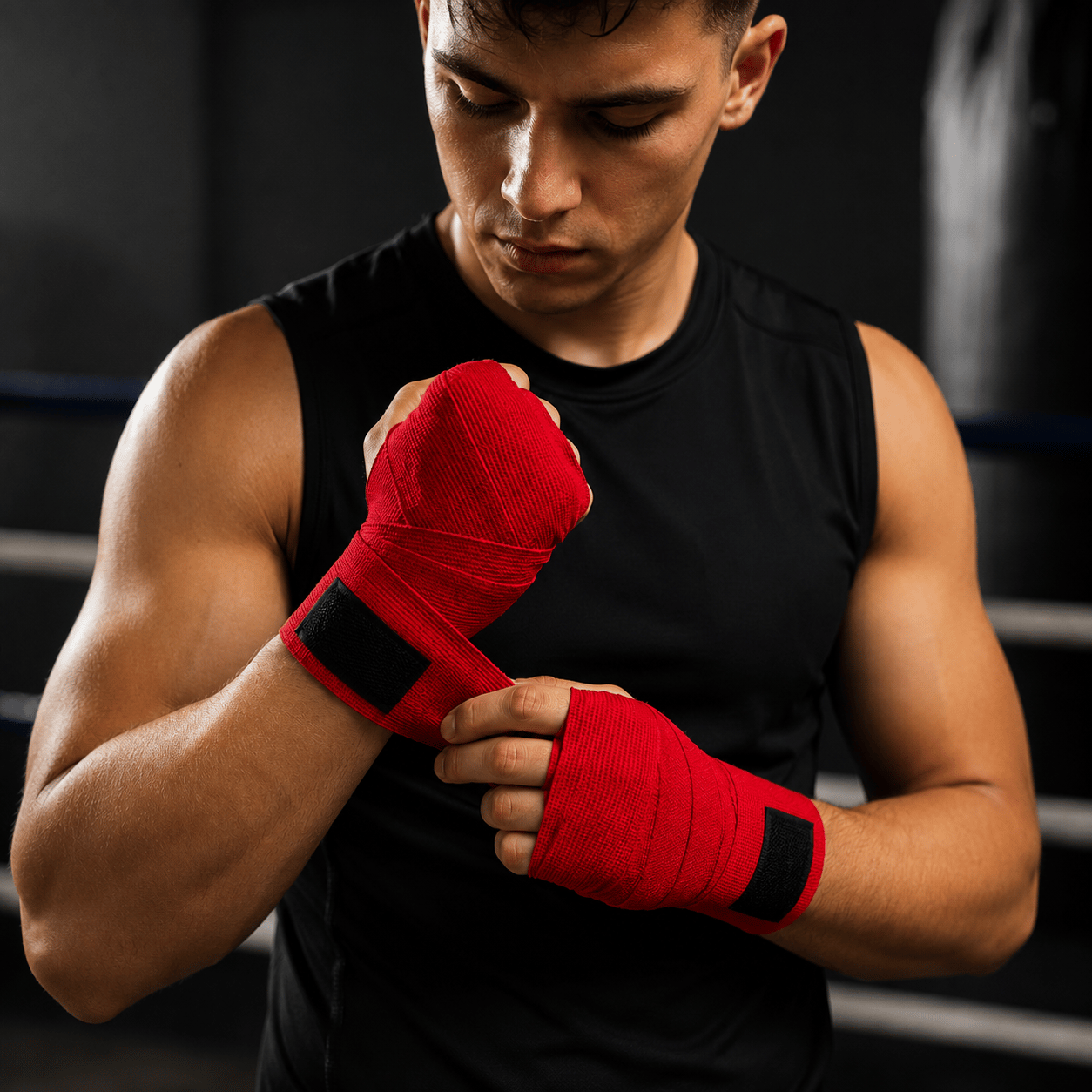 Voltrike CYC 3.5 Metre Kırmızı Boks-Kickbox-Muay Thai-Sanda El Bandajı