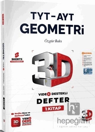 3D Yayınları AYT Geometri Video Destekli Defter 1