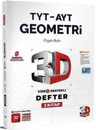 3D Yayınları AYT Geometri Video Destekli Defter 2