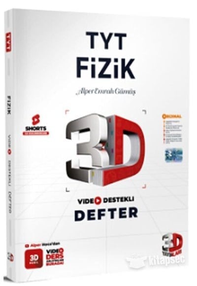 3D Yayınları TYT Fizik Video Destekli Defter