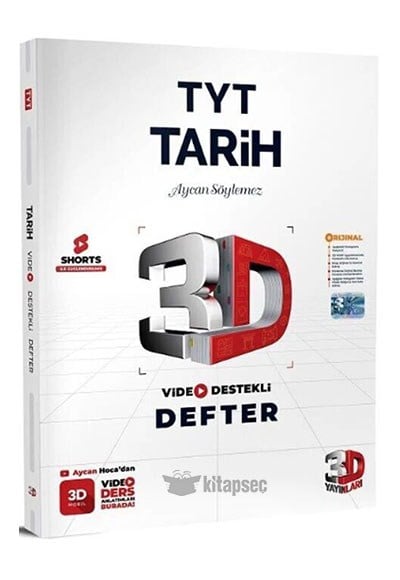 3D Yayınları TYT Tarih Video Destekli Defter