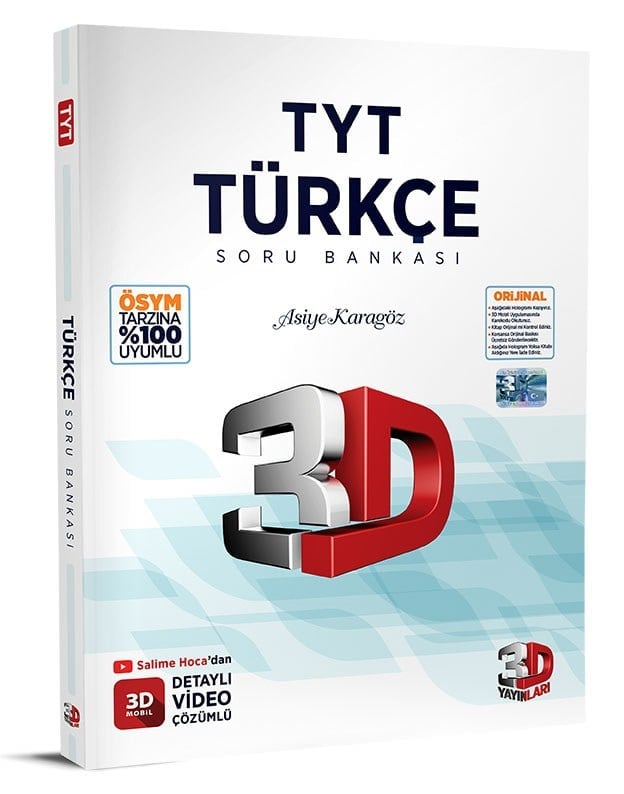 3D Yayınları TYT Türkçe Soru Bankası