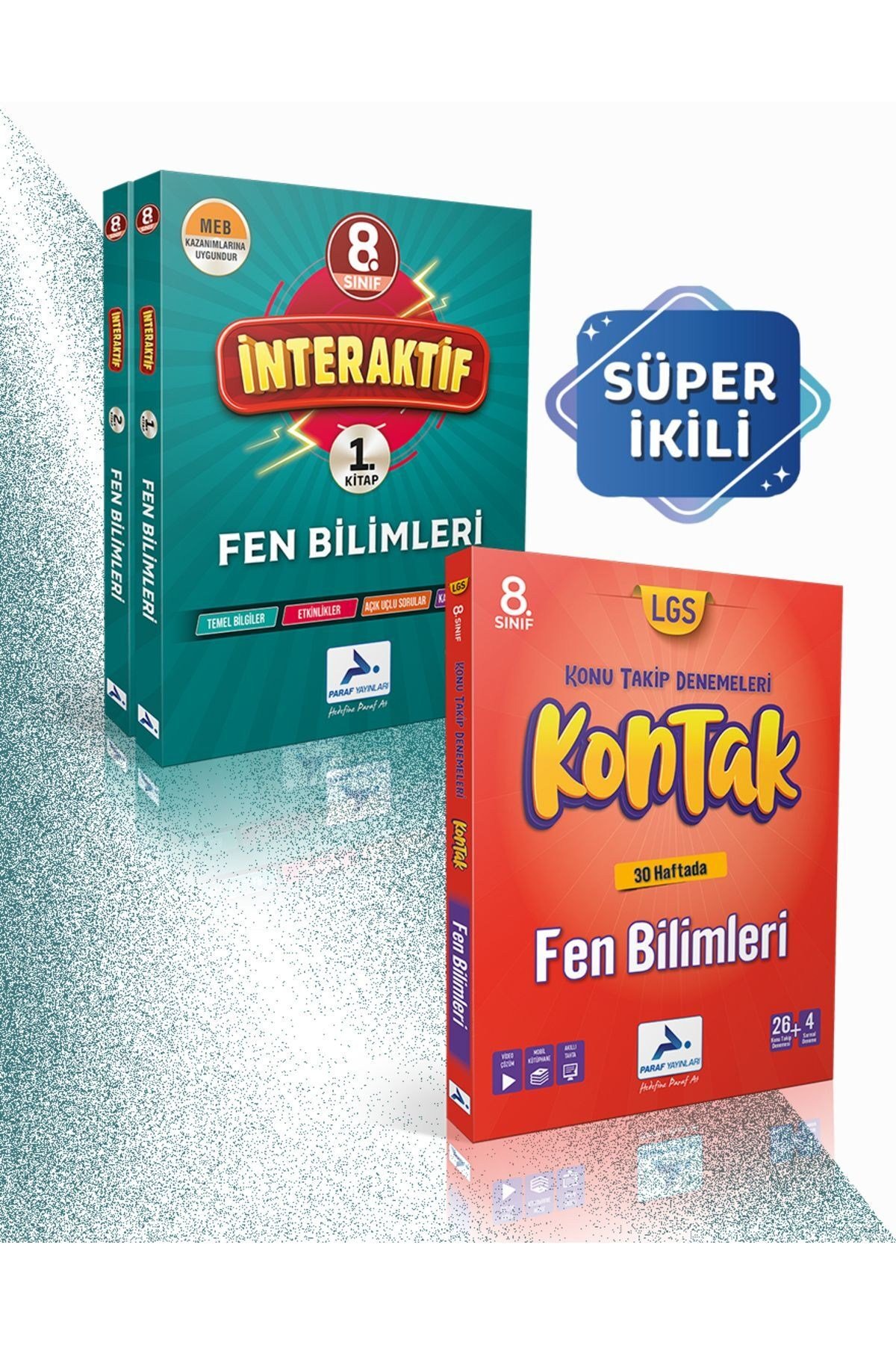 8. Sınıf Fen Bilimleri İnteraktif Soru Bankası & Kontak 32+4 Branş Deneme(2Kitap)