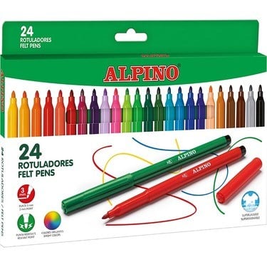Alpino 24'lü Keçeli Kalem 3 mm Set