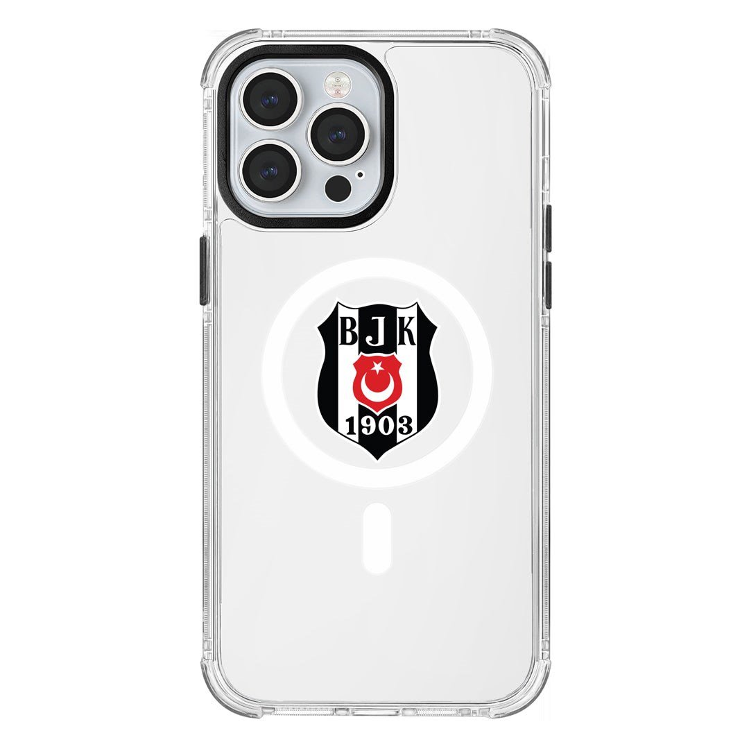 Beşiktaş MagSafe Logo Şeffaf iPhone 13 Pro Telefon Kılıfı