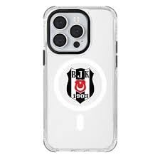 Beşiktaş MagSafe Logo Şeffaf iPhone 14 Pro Max Telefon Kılıfı