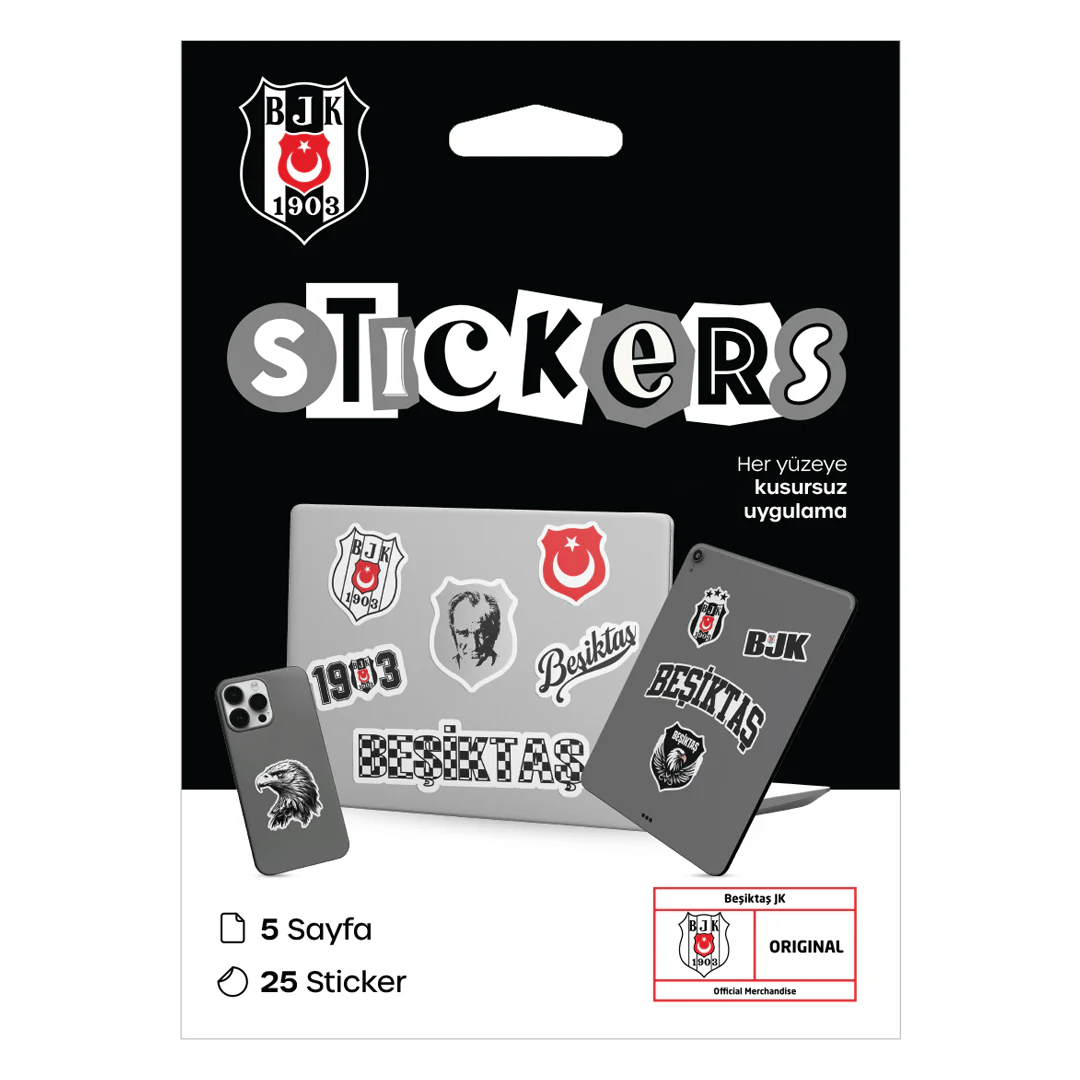 Beşiktaş Siyah Sticker Paketi