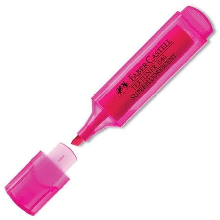 Faber-Castell 1546 Şeffaf Gövde Fosforlu Kalem Pembe