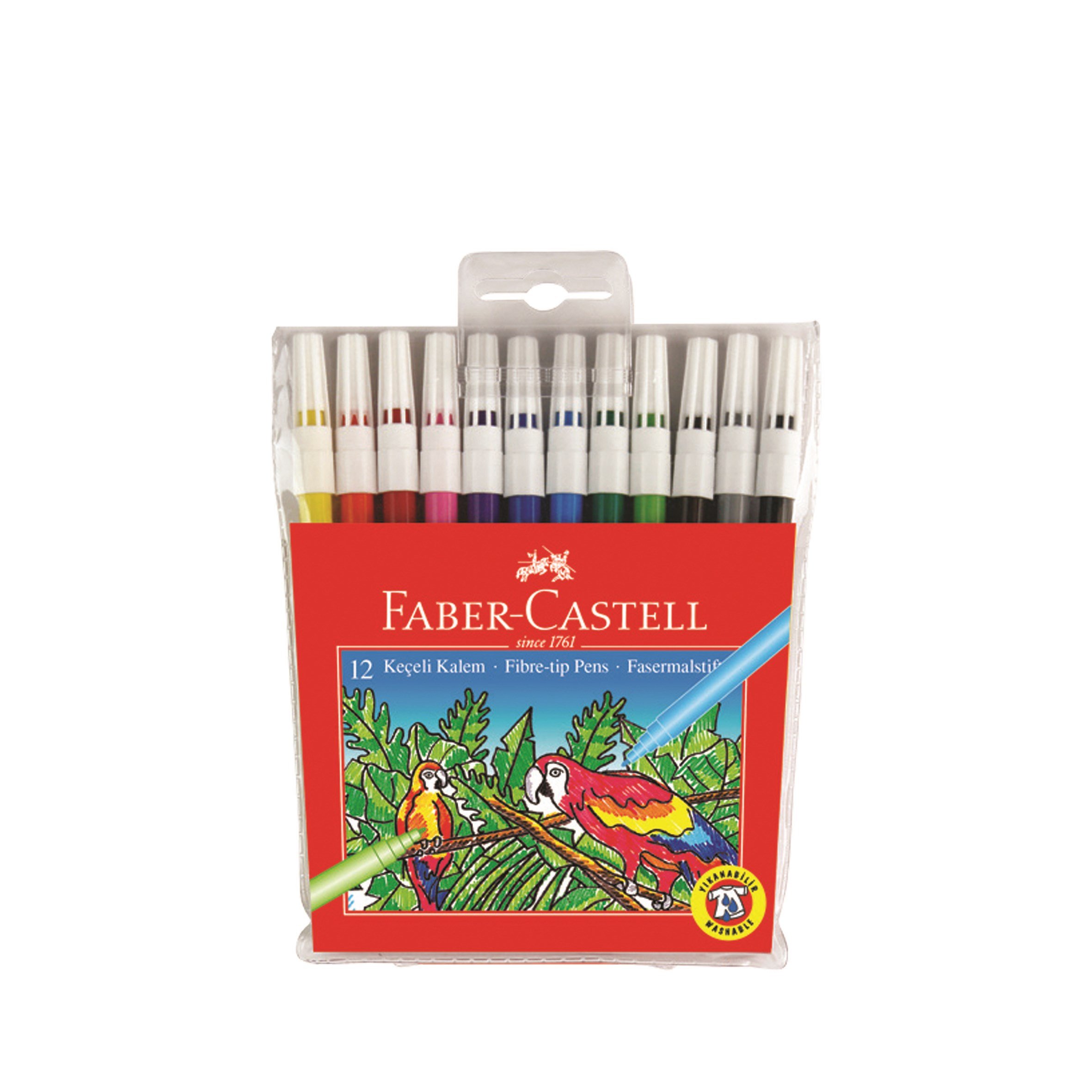 Faber-Castell Keçeli Kalem 12 Renk Yıkanabilir