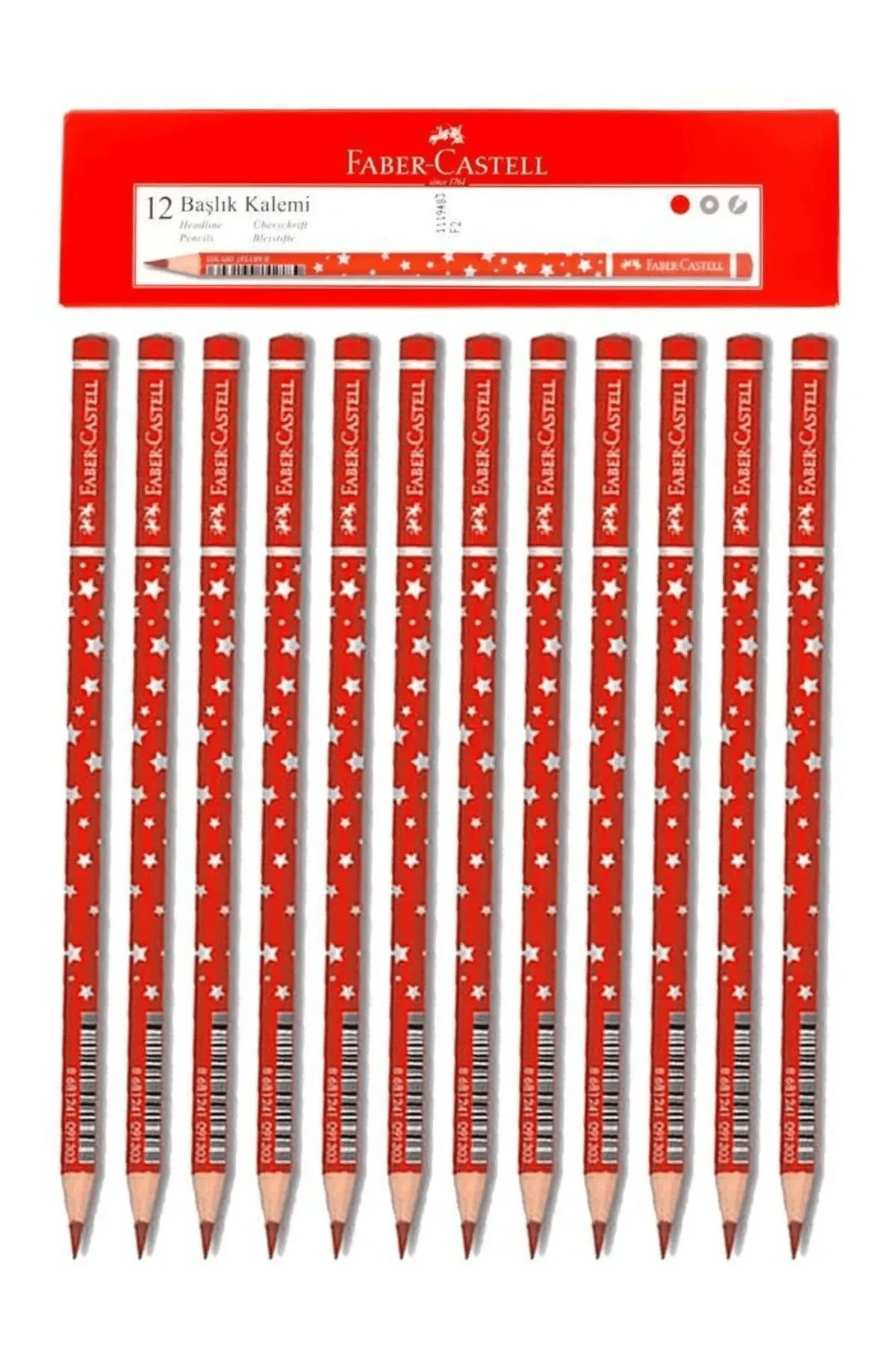 Faber-Castell Kırmızı Kalem 12'li Set