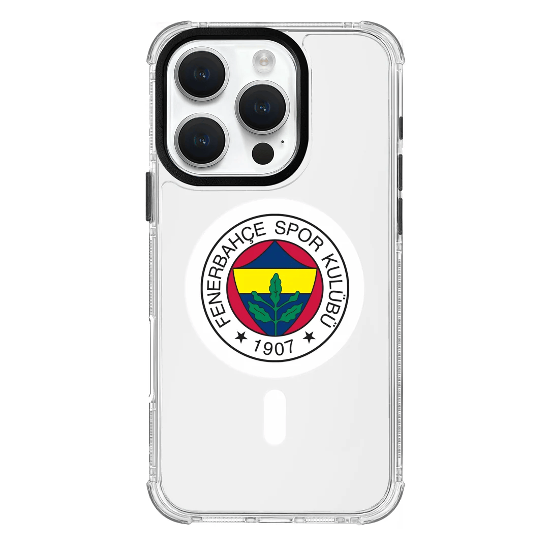 Fenerbahçe MagSafe Logo Şeffaf iPhone 16 Pro Telefon Kılıfı