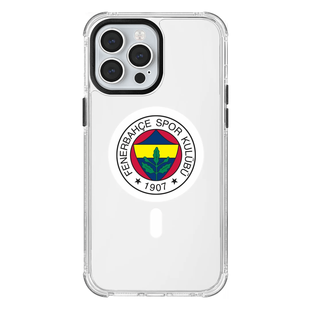 Fenerbahçe MagSafe Logo Şeffaf iPhone 13 Pro Telefon Kılıfı