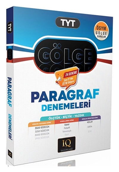 IQ Yayınları TYT Gölge Paragraf 24 Deneme