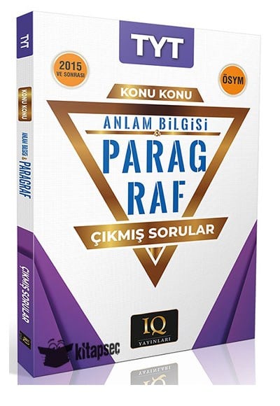 IQ Yayınları TYT Paragraf Anlam Bilgisi Çıkmış Sorular 2015-2024