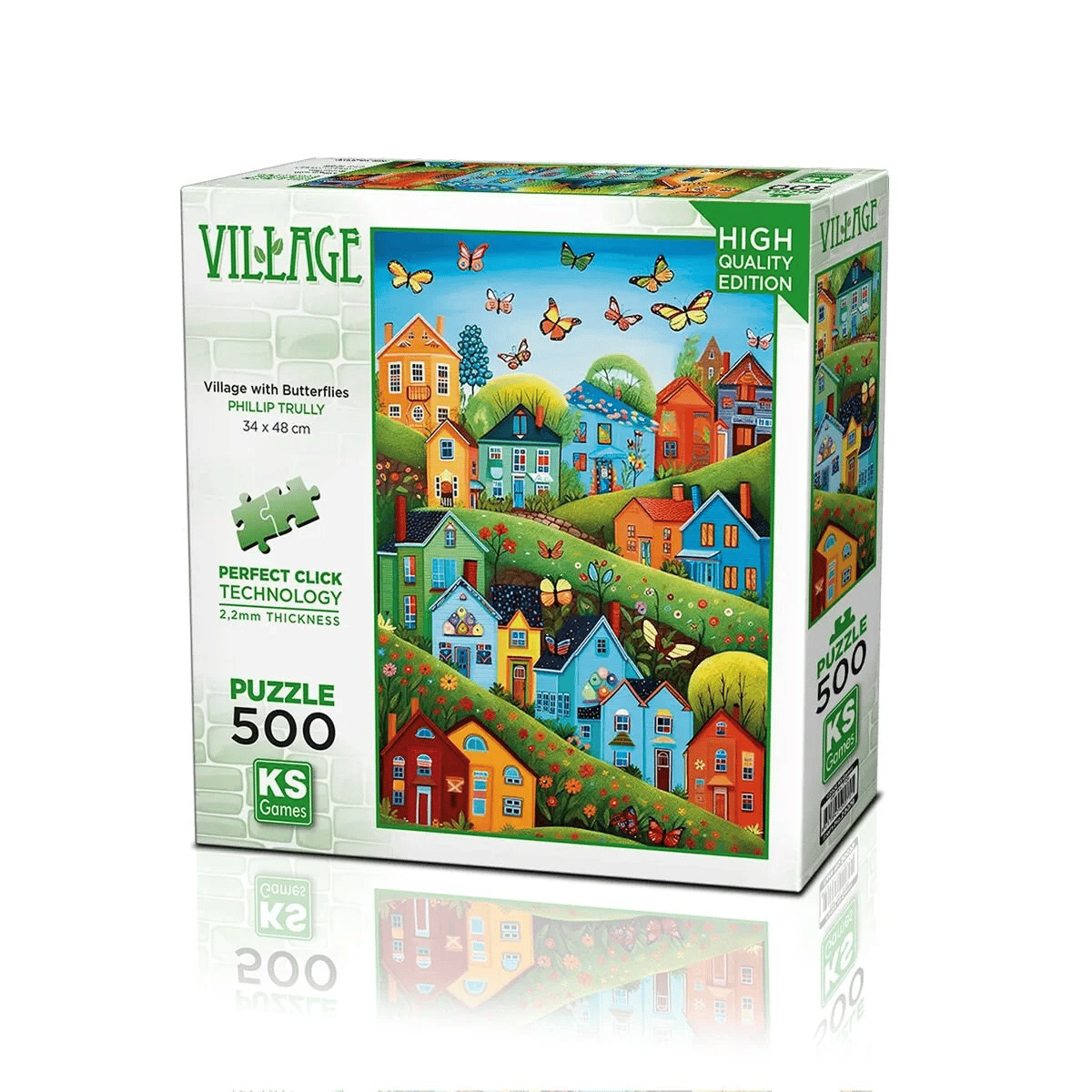 KS Games Village With Butterflies Adult Puzzle 500 Parça 34x48 cm
