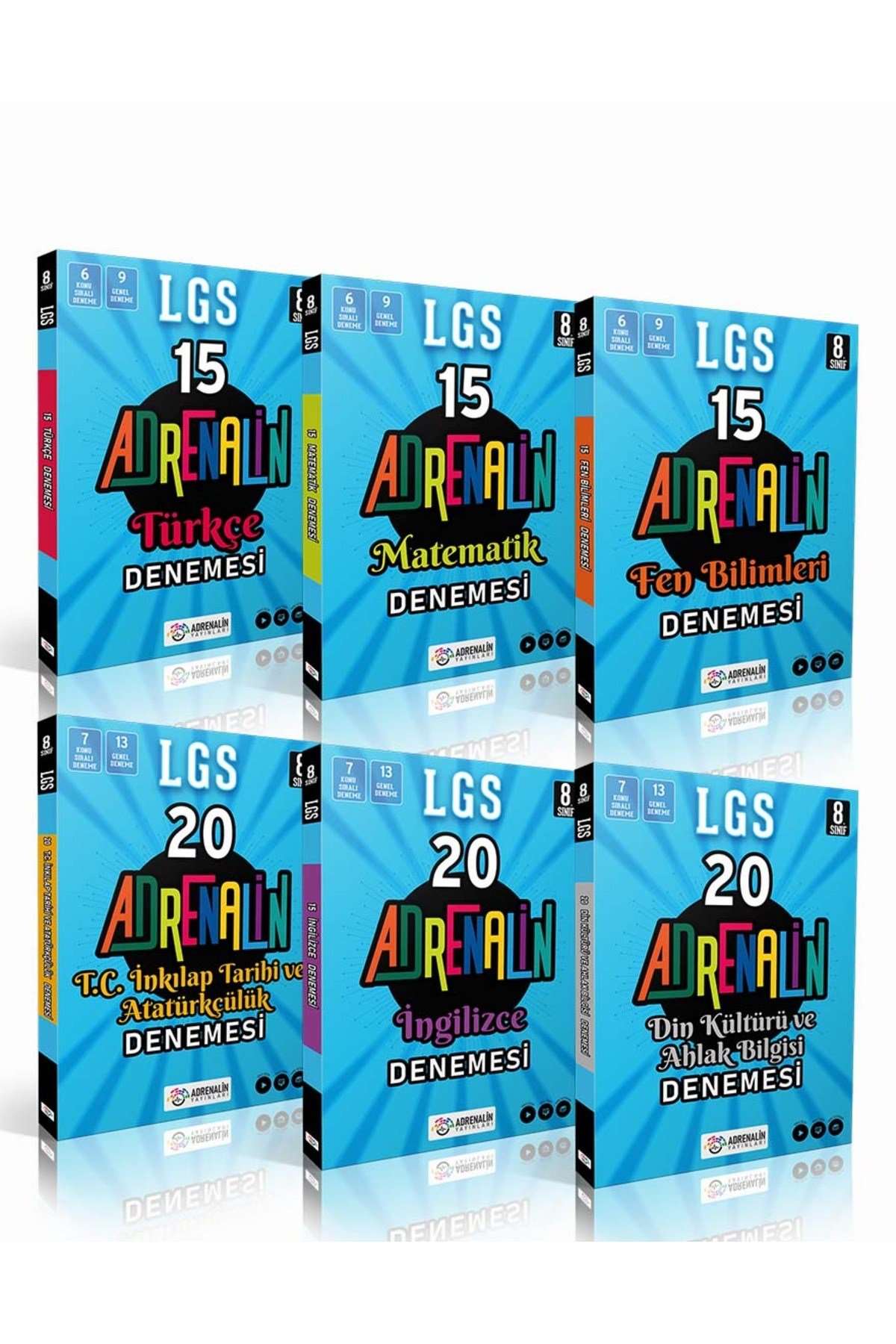 LGS Türkçe, Matematik, Fen, T.C İnkılap, Din, İngilizce Branş Deneme(6 Kitap)