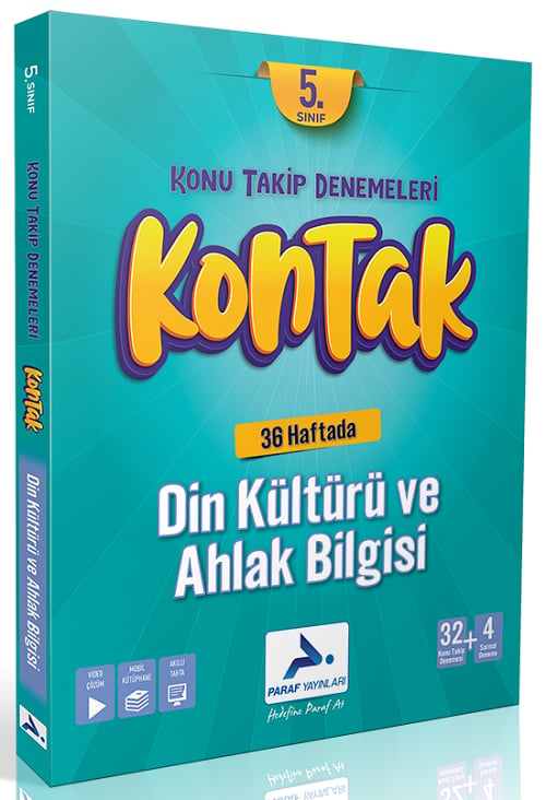 Paraf Yayınları 5. Sınıf Din Kültürü ve Ahlak Bilgisi Kontak Konu Takip Denemeleri