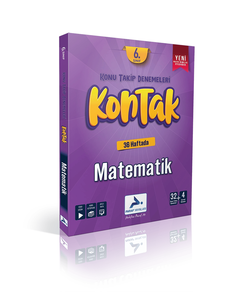Paraf Yayınları 6. Sınıf Matematik Kontak Konu Takip Denemeleri