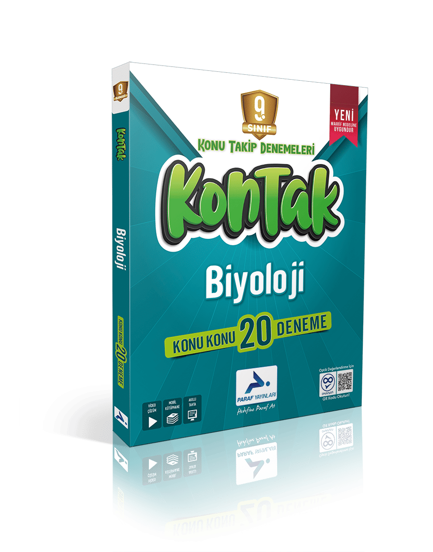 Paraf Yayınları 9. Sınıf Biyoloji Kontak Konu Takip Denemeleri