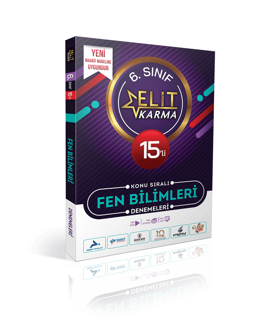 Paraf Yayınları Elit Karma 6. Sınıf Fen Bilimleri 15'li Konu Sıralı Denemeleri
