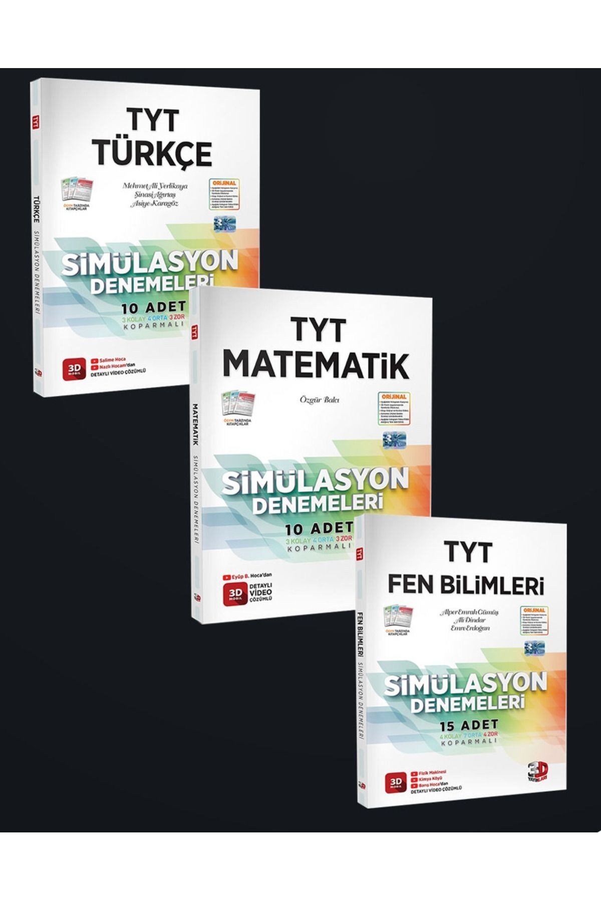 Tyt Türkçe, Matematik, Fen Bilimleri Branş Deneme (3 Kitap)