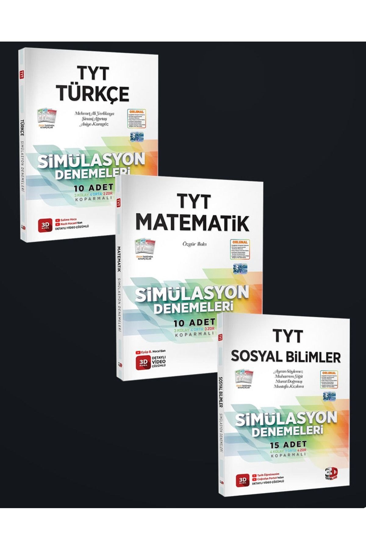 Tyt Türkçe, Matematik, Sosyal Bilimler Branş Deneme (3 Kitap)
