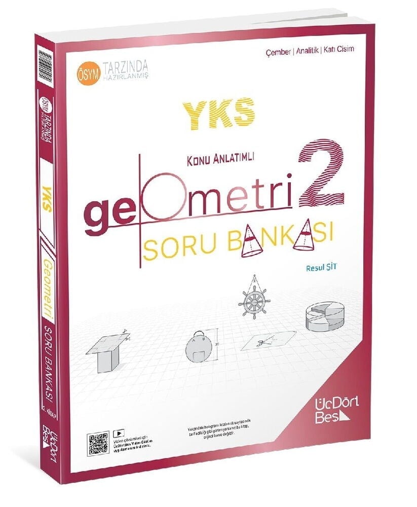 Üç Dört Beş Yayınları TYT-AYT Geometri Soru Bankası (2. Kitap)