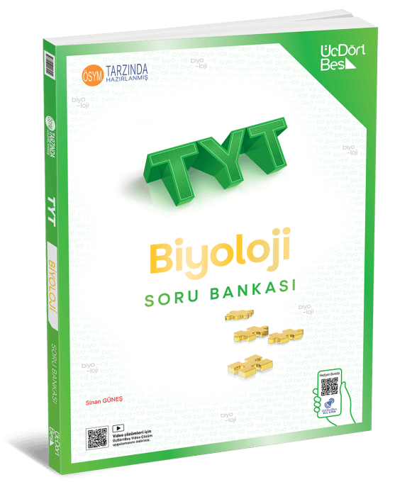 Üç Dört Beş Yayınları TYT Biyoloji Soru Bankası