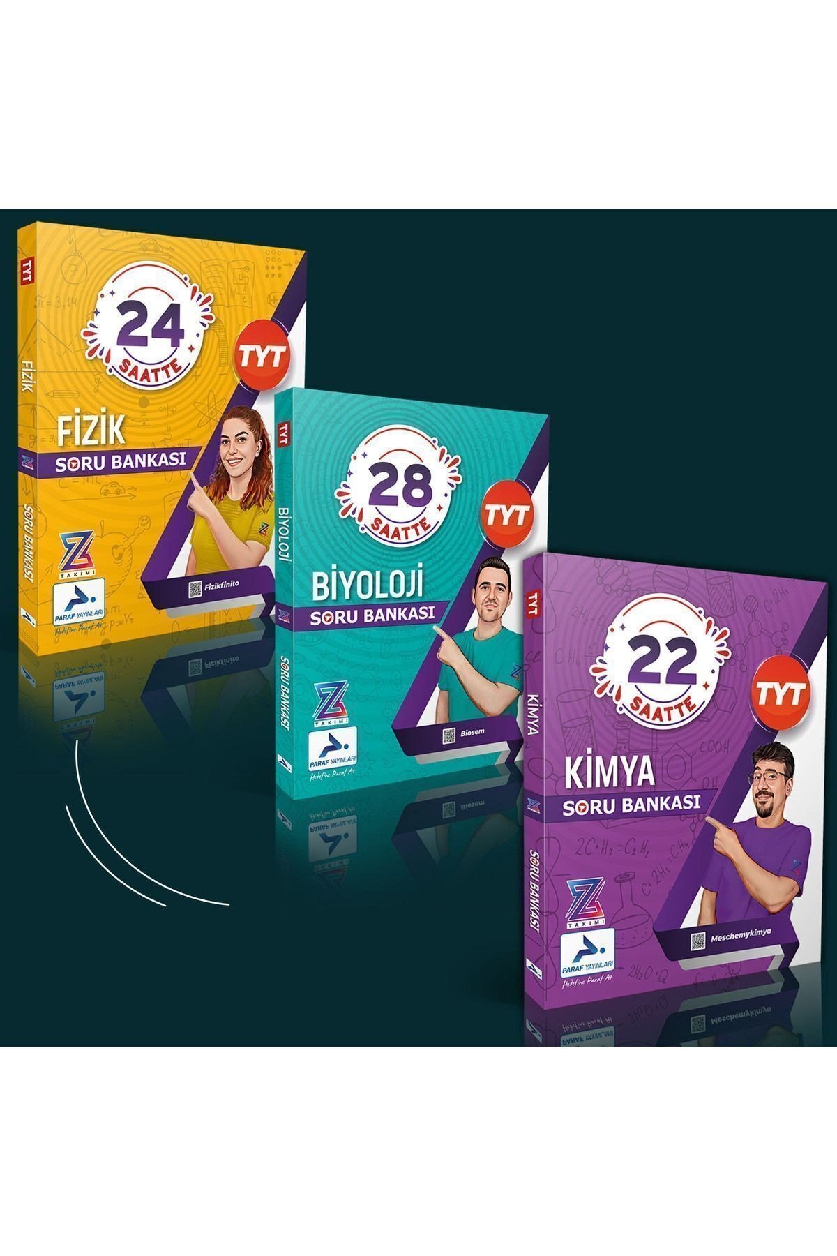 Z Takımı Fizik, Kimya, Biyoloji Soru Bankası (3 Kitap)