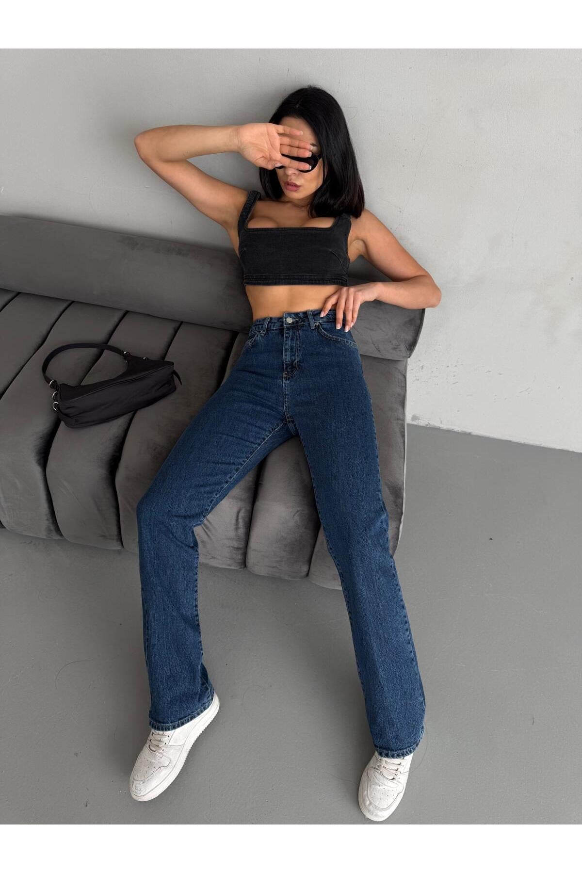 DARK BLUE STRAİGHT BORU PAÇA JEAN