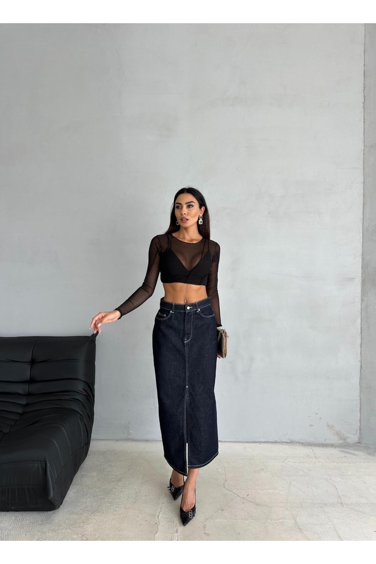 MAXI BOY RİNS JEAN ETEK
