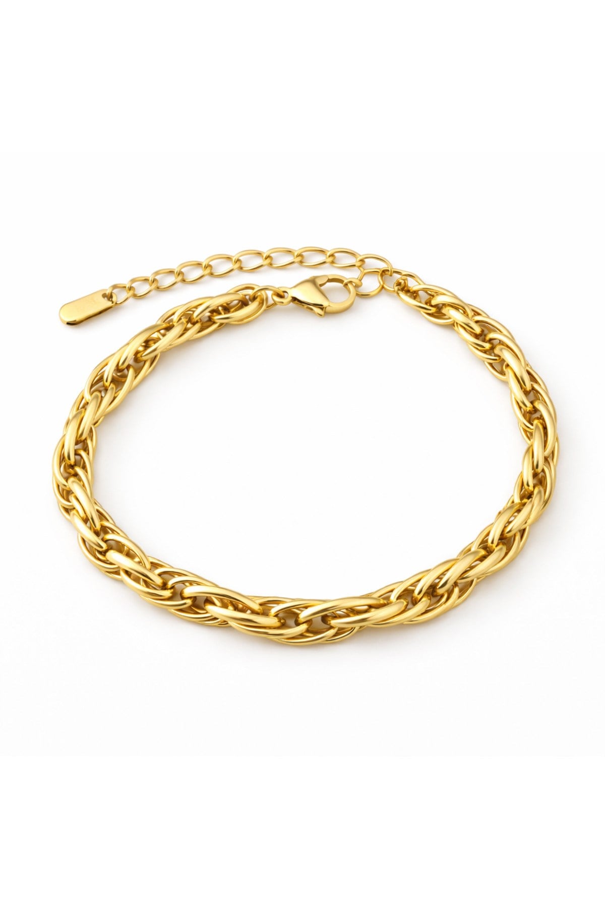 luxury steel gold renk çelik burgu bileklik