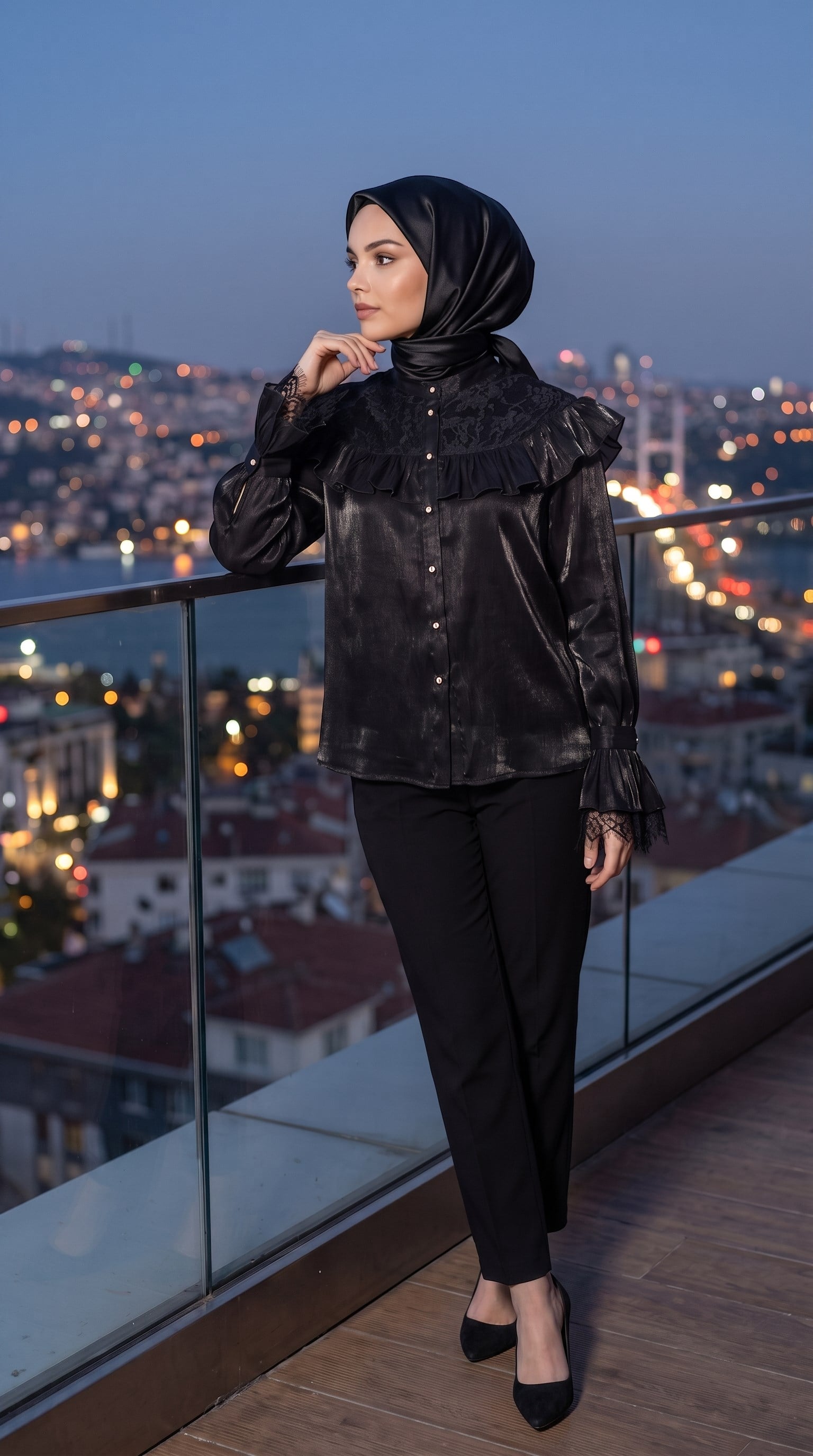 Dantel Detaylı Bluz