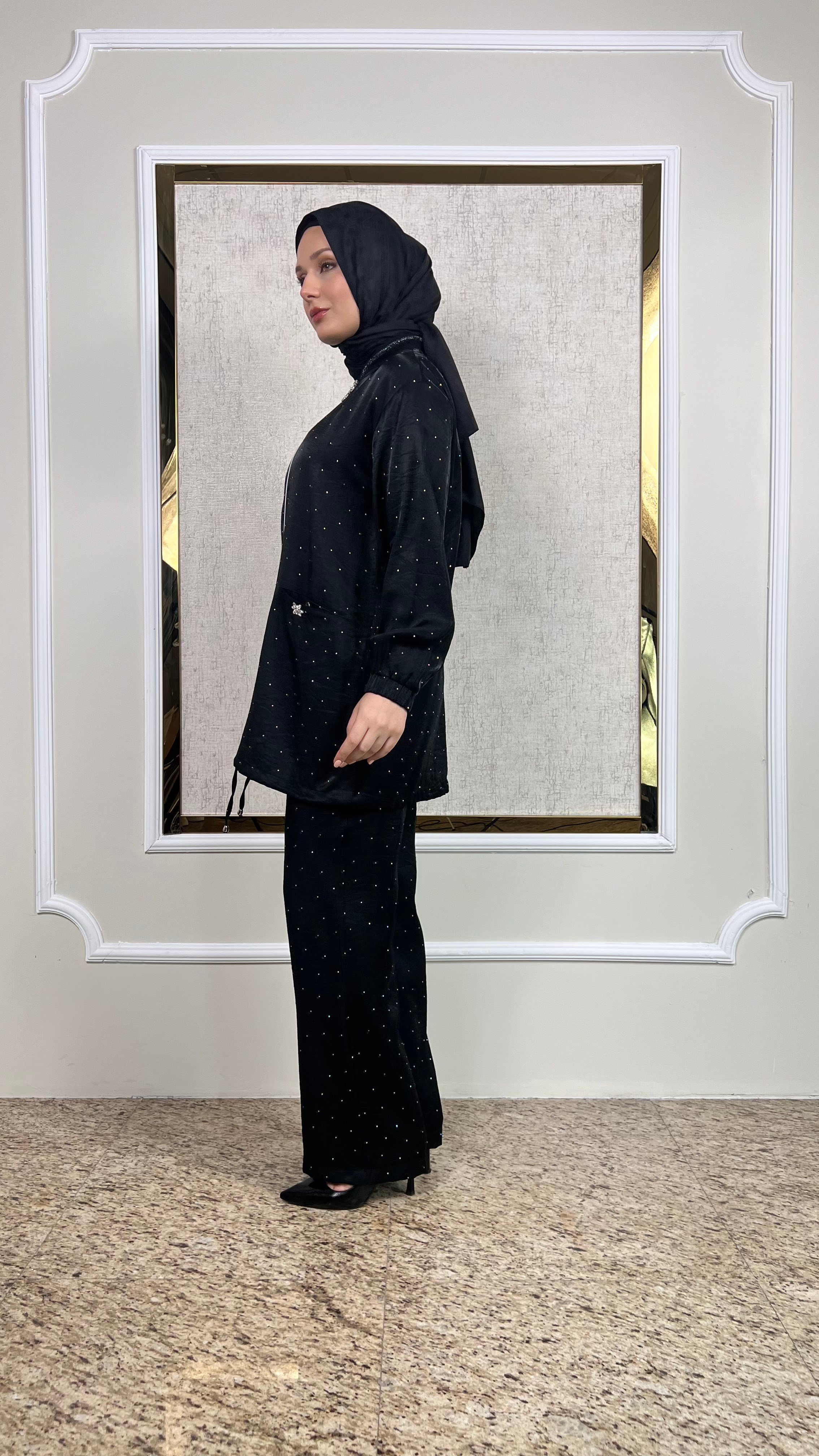 Fermuarlı Hırka ve Pantolonlu Takım 3223