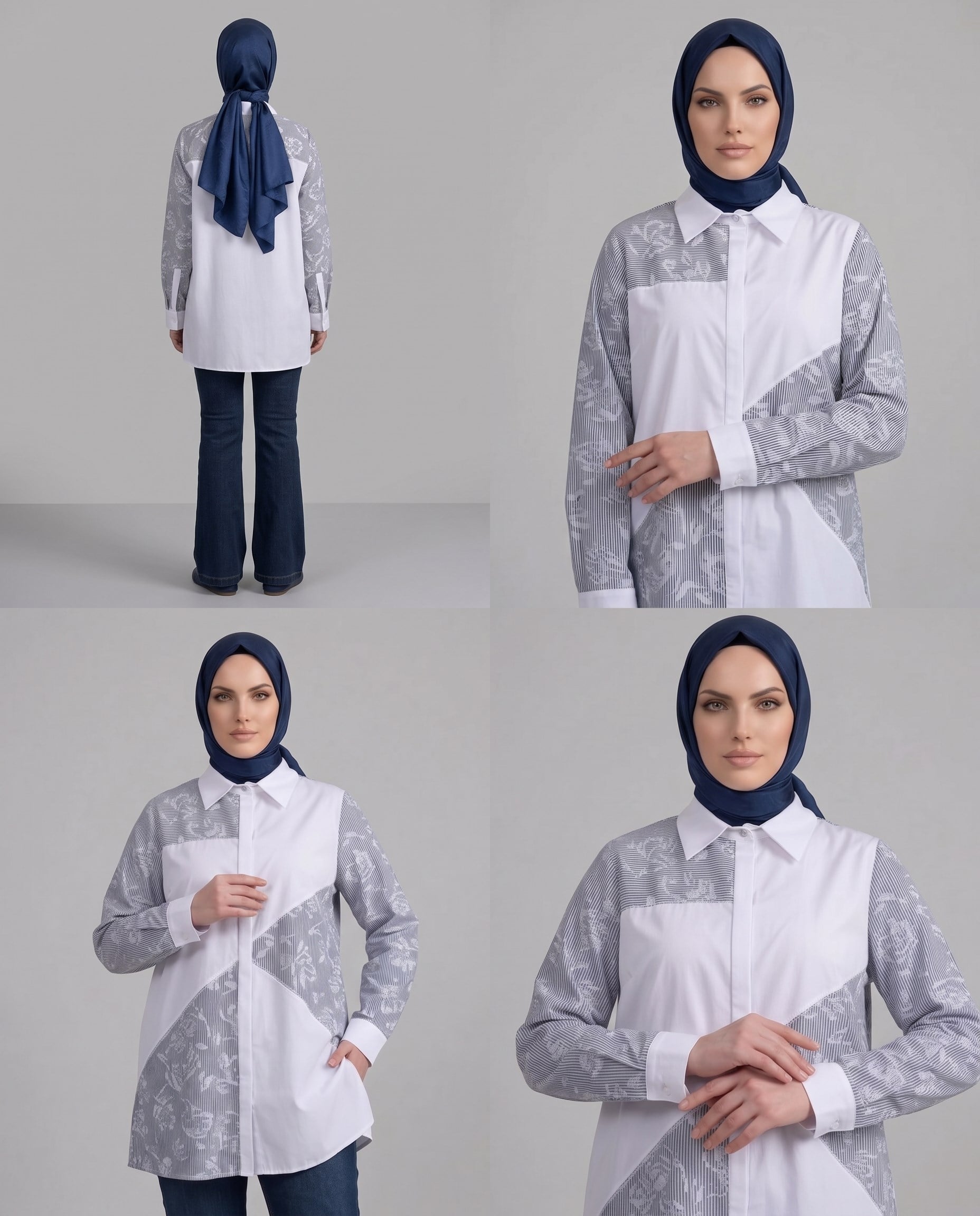 Jakarlı Koton Gömlek