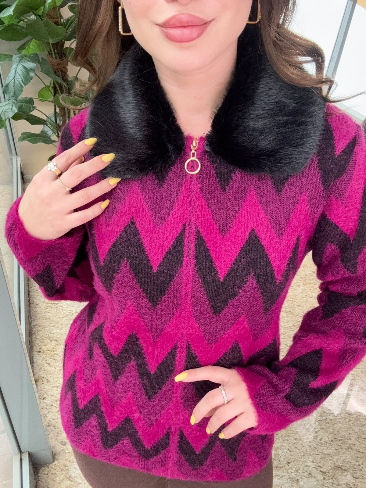 Kürklü Angora Hırka 9121