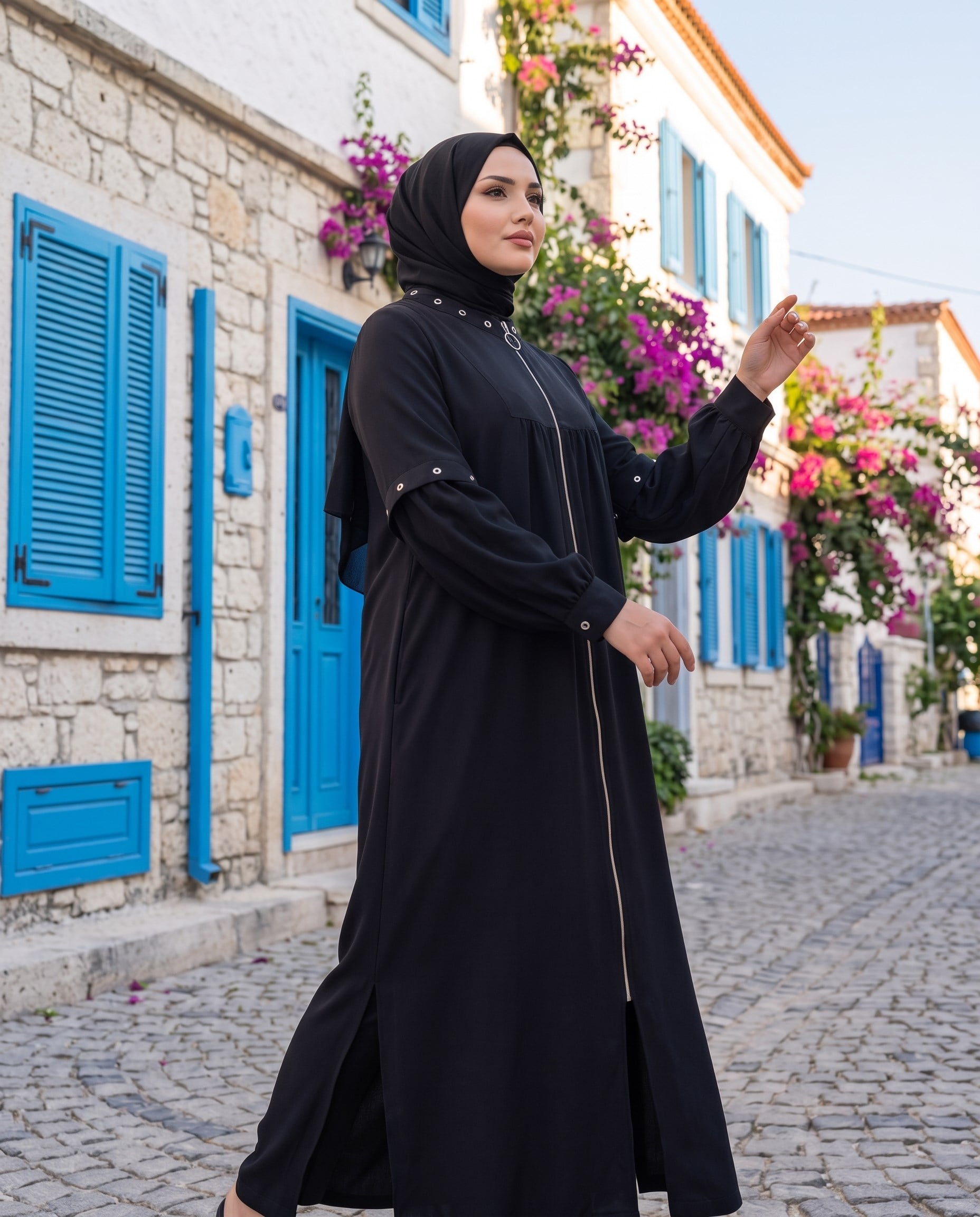 Kuş Gözü Detaylı Fermuarlı Kap 2051