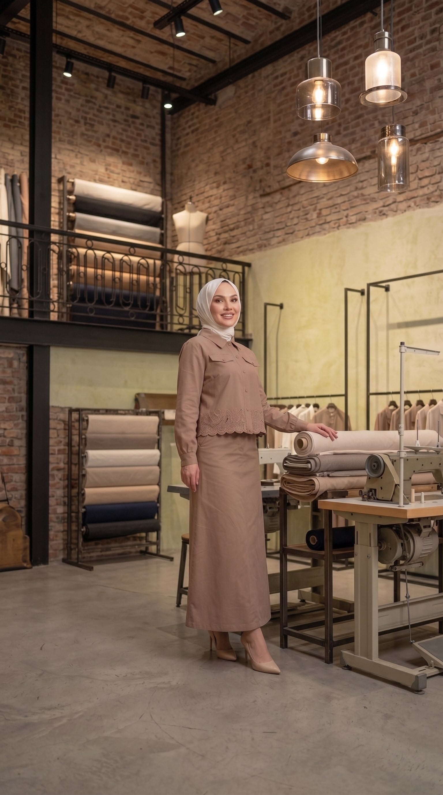 Nakış Detaylı Çıtçıtlı Ceket ve Etekli Takım