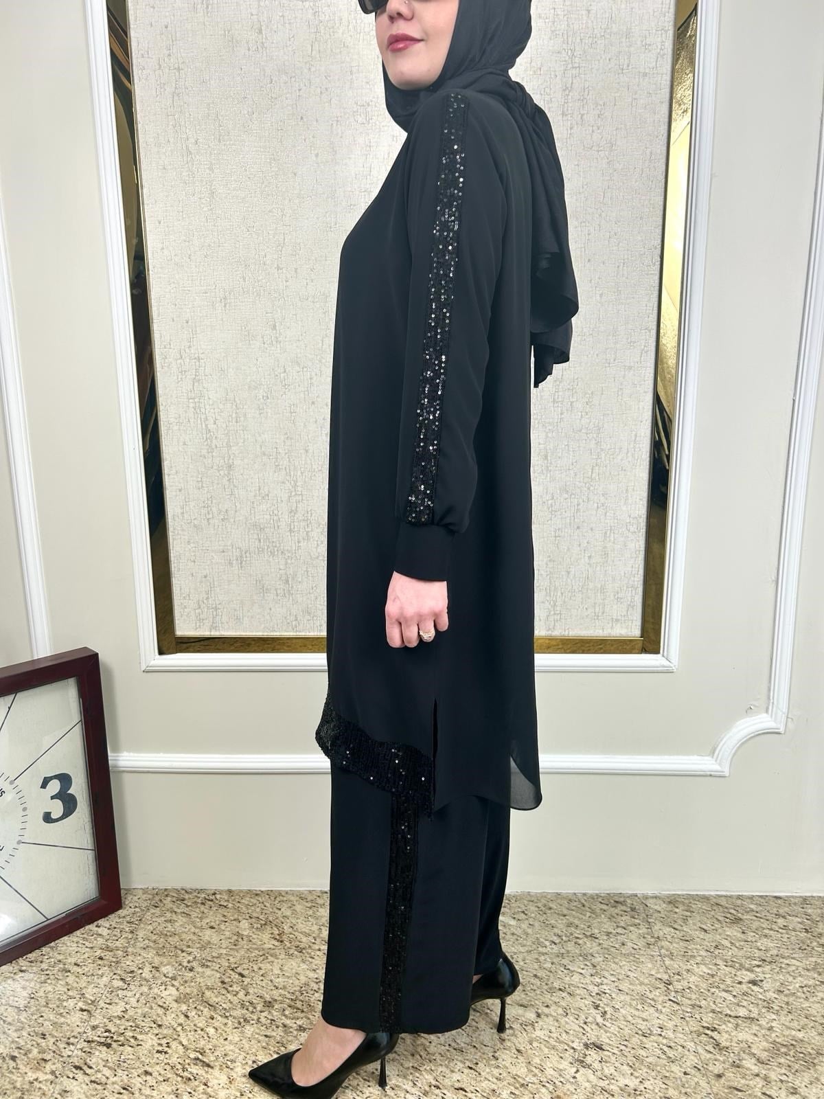 Pul Süslemeli Tunik-Pantolon takım 6044