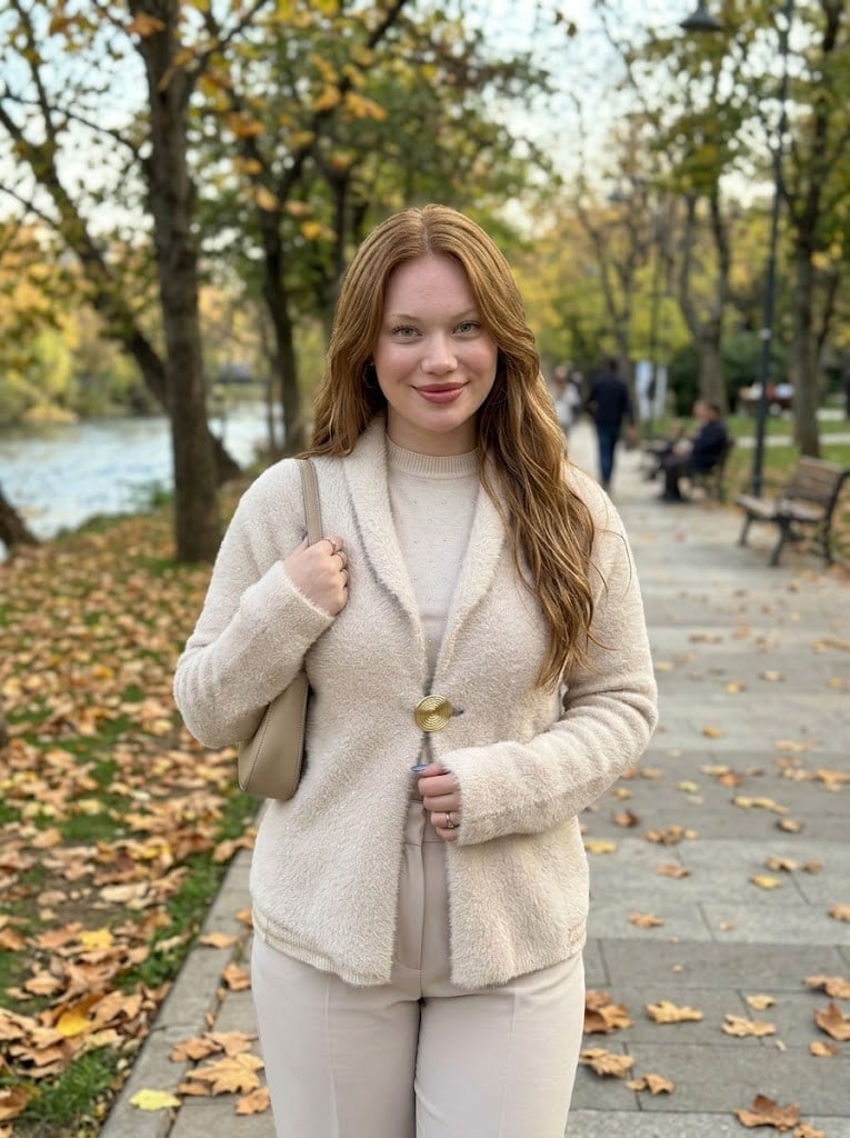 Pullu Angora Hırka 9721