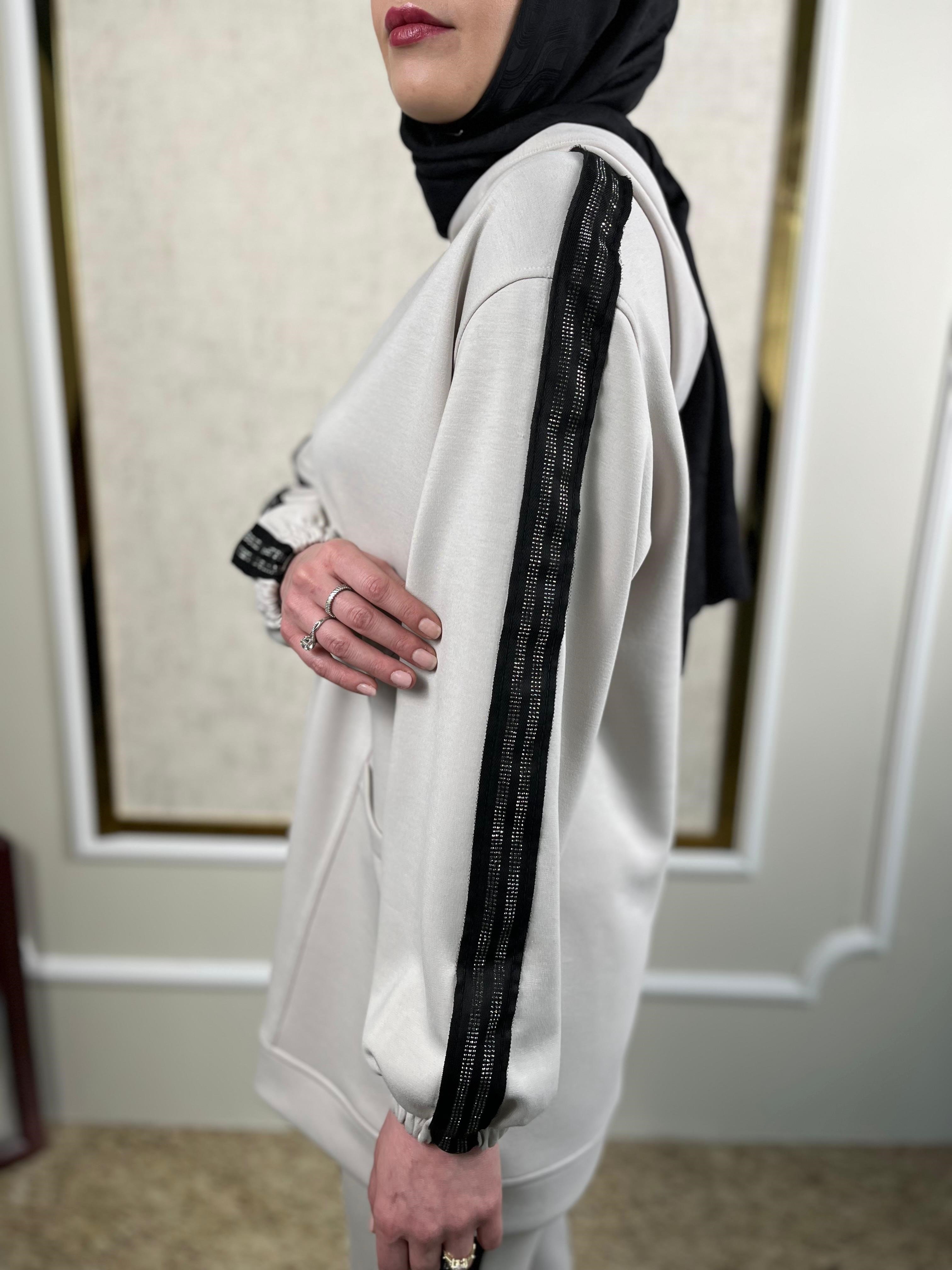 Taş Detaylı Tunik Pantolon Takım 2388