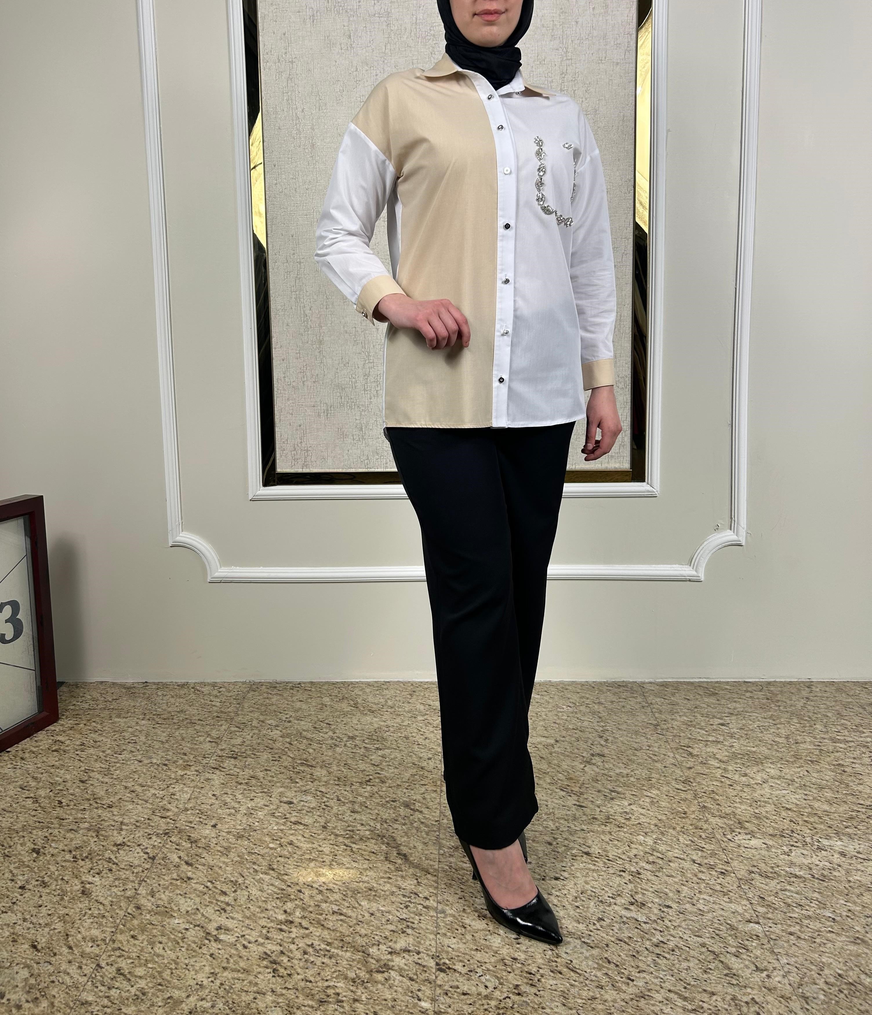 Taş Süslemeli Gömlek 3148