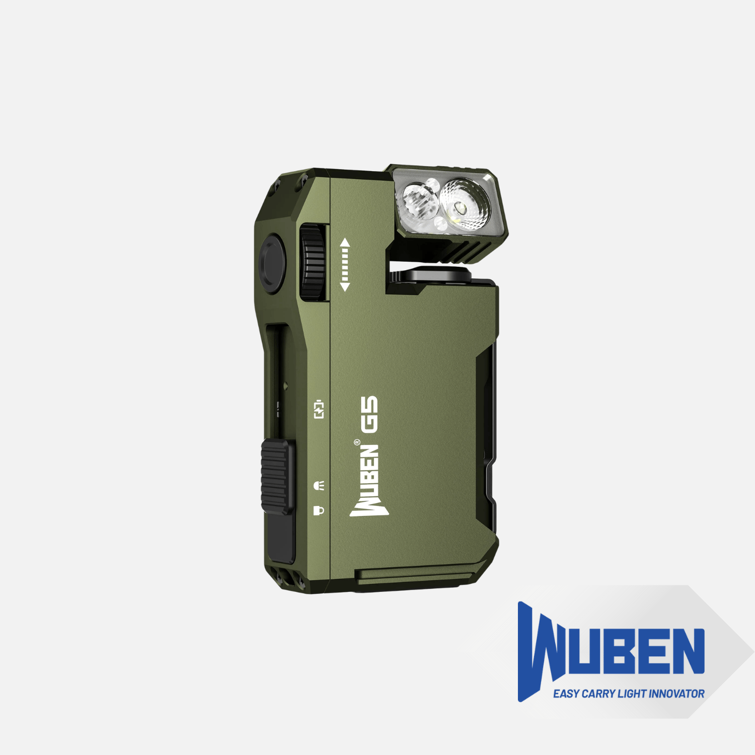  G5 400 Lümen USB-C Şarj Edilebilir Mini LED El Feneri Mıknatıslı & Anahtarlık Tipi EDC Fener | Yeşil